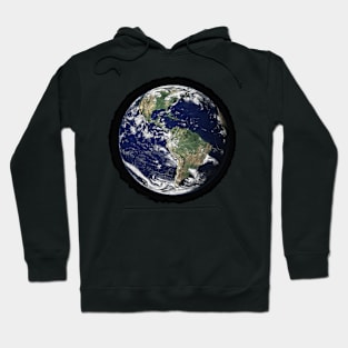 Planet Earth Scribble Circle Frame Hoodie